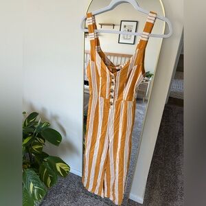 Cali1850 Striped Jumpsuit